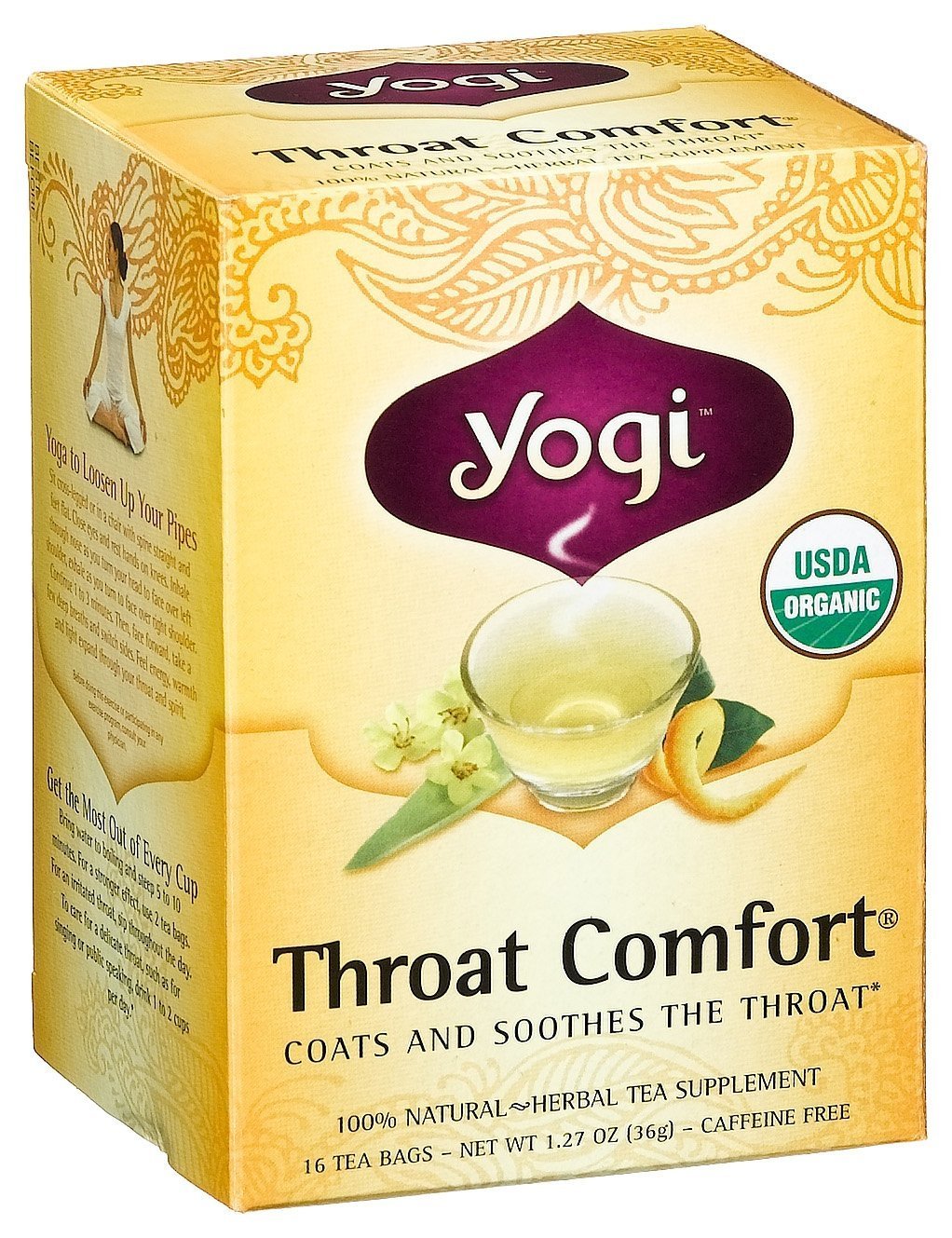 Yogi Tea Throat Comfort 16 Count Pack of 6 Packaging May Vary for sale