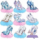 High Heel Honeycomb Centerpieces Crystal High Heel Party Decorations 12PCS Crystal Shoes Birthday Centerpieces Glass Stiletto Heels Table Decor for Wedding Bachelorette Party Supplies