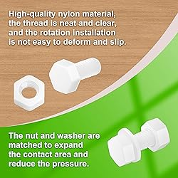 Pzsmocn 300 Pieces/100 Sets M4*10 mm Plastic White