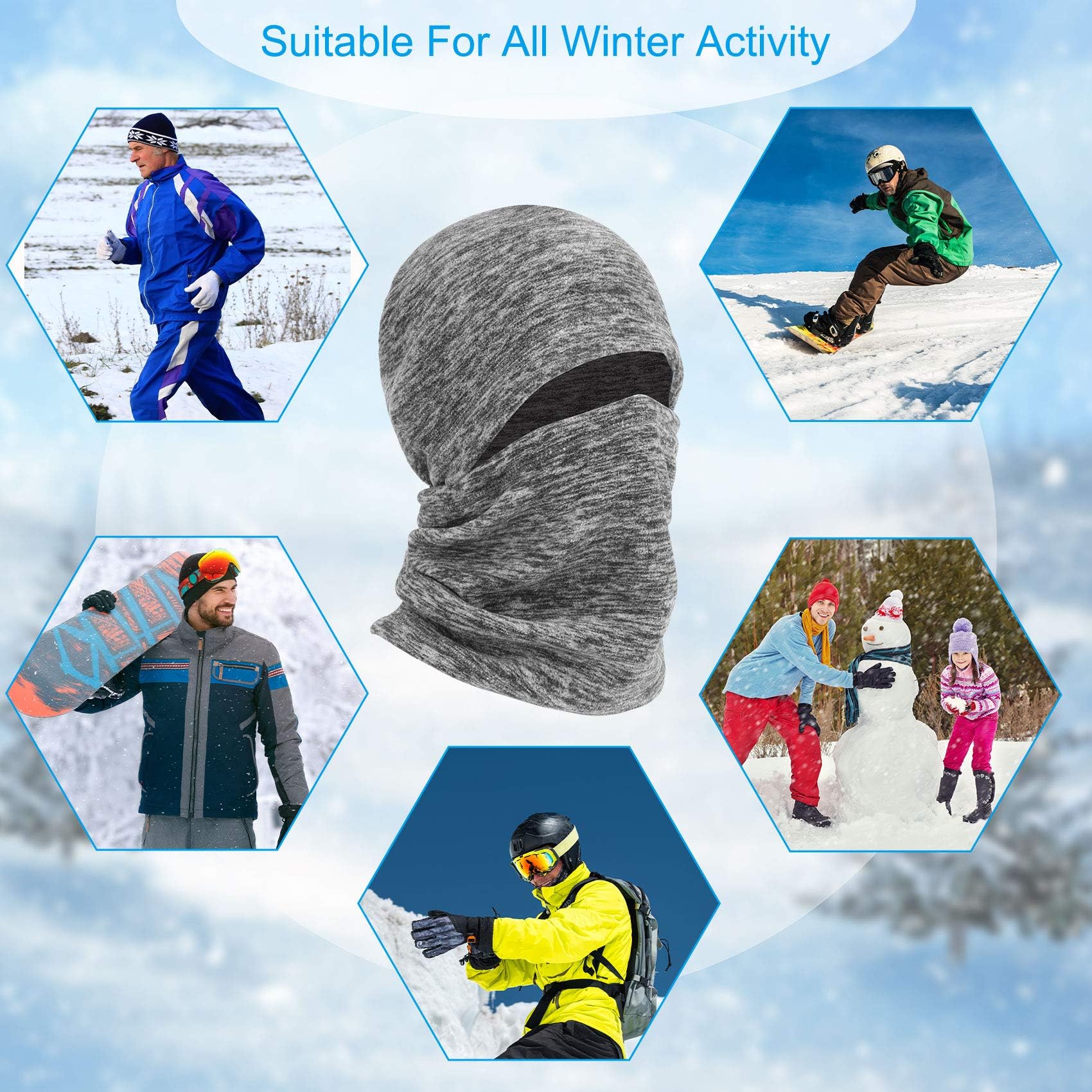 Balaclava Ski Mask,Winter Hat for Cold Weather Skiing Snowboarding Motorcycle Riding Breathable Warm Thermal Windproof Women