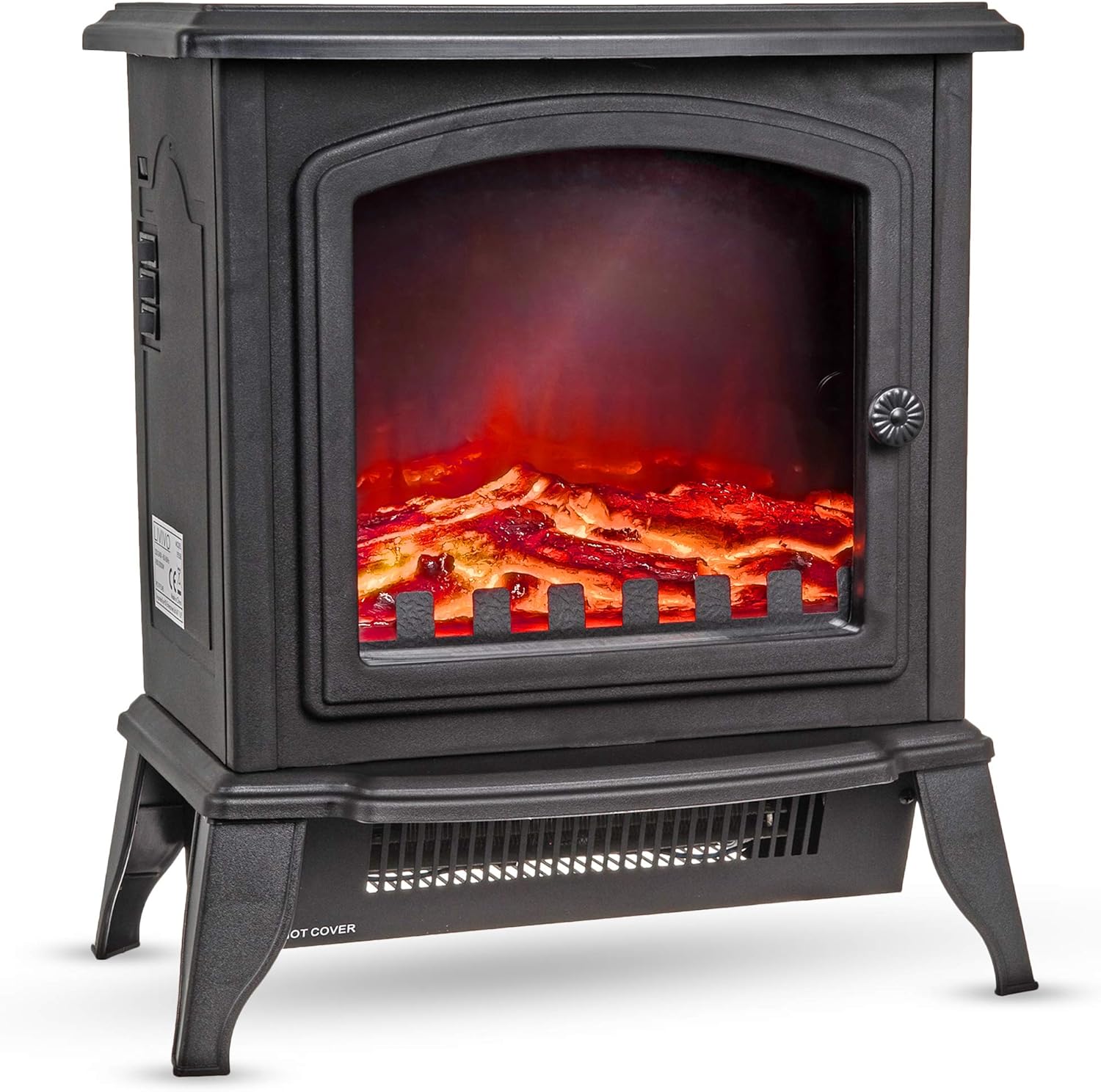 LIVIVO New Log Effect Electric Stove Fire, 2000W, Independent Light and