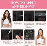 GOO GOO Tape In Hair Extensions 14inch 25g 10pcs 1B/16/1B Black to Blonde view 6