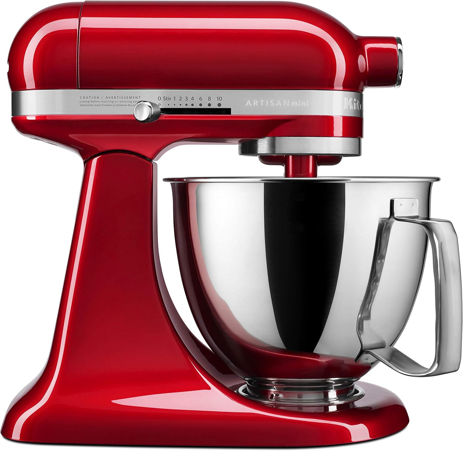 KitchenAid KSM3316XCA Artisan Mini Stand Mixers 3.5 quart Candy Apple Red (Renewed)