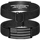 GLEZZA Easter Basket Stuffers-Bracelets for Boy Men American Flag Cross Bible Verse Bracelet Christmas Birthday Easter Christian Gifts for Dad Daddy New Dad Husband