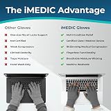 iMedic Arthritis Gloves Large Fingerless Medical Device MHRA Registered Grey view 4