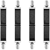 Vin Beauty 4 Pcs Adjustable Elastic Boot Straps Pant Leg Straps Elastic Adjustable Cowboy Boot Strap Clamp for Pants for Women and Men Riding Motorcycle Mitten Pants