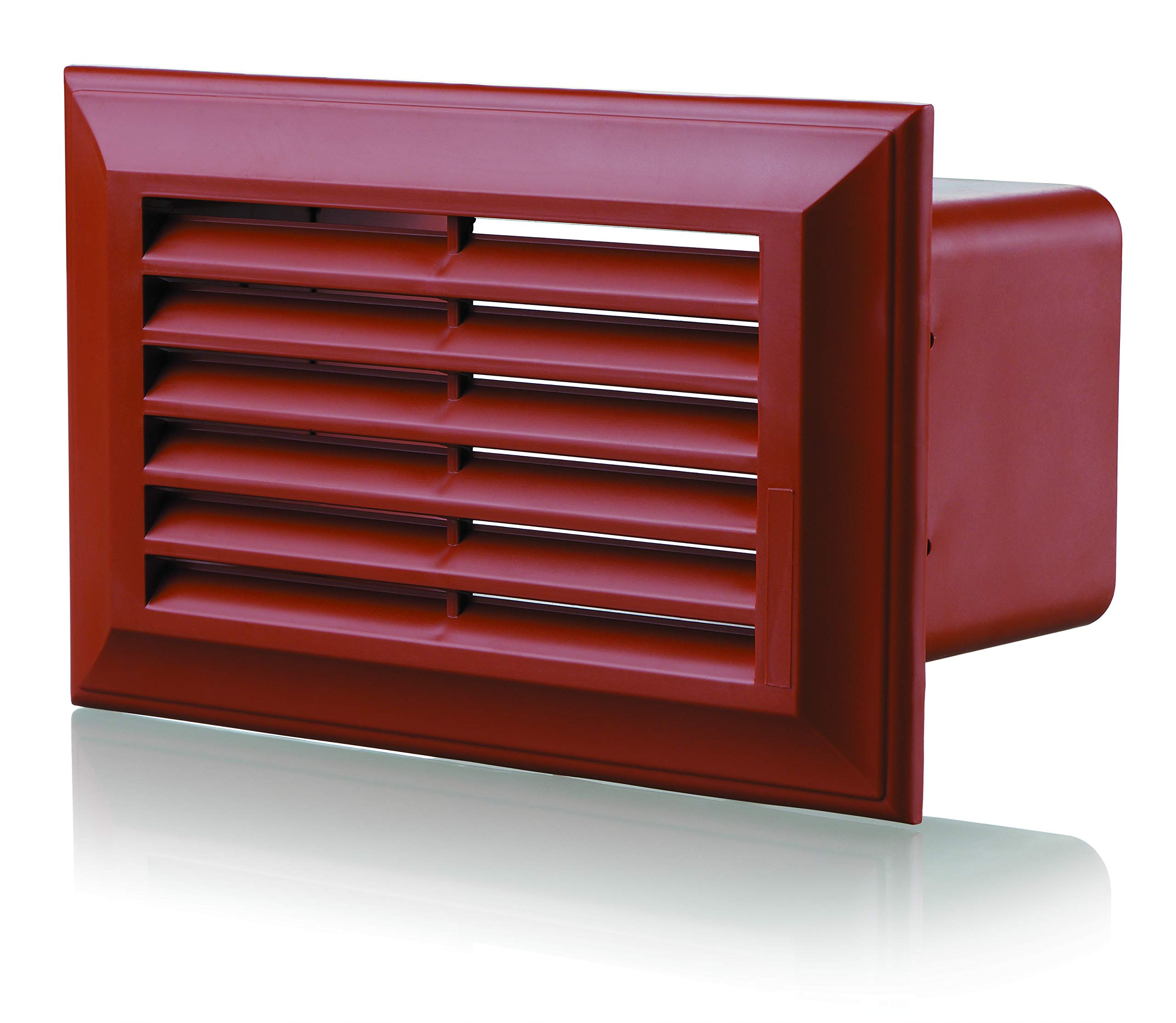 Blauberg UK Decor 81X136 Terracotta Flat Plastic Duct Air Brick Wall Grille-110x54mm-Terracotta