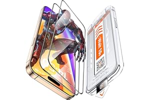 LK 2 Pack Compatible for iPhone 16 Pro Max Screen Protector,[Auto-Dust Removal][9H Hardness][Military Grade Shatterproof] Tem