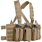 TACNEX Chest Rig with Removable Mag Pouches Customizable MOLLE Panel Modular Gear Carrier Harness