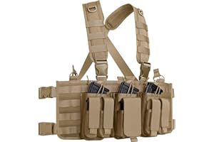TACNEX Chest Rig with Removable Mag Pouches Customizable MOLLE Panel Modular Gear Carrier Harness