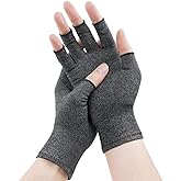 AOOWU Arthritis Gloves - Fingerless Hand Warmers for Women & Men, Pain Relief Compression Gloves