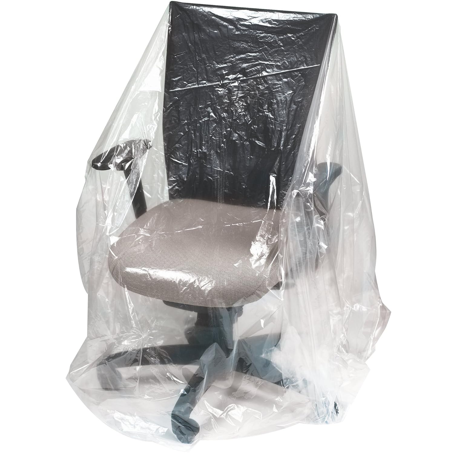 28" x 17" x 58", 1 Mil (275/Roll) Large Plastic Chair Furniture Cover Poly Bags on a