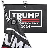 Golf Towels Funny Style Magnetic Golf Towel with Carabiner - Microfiber Golf Towel Magnet - Strengthen Magnet Golf Towels Hold to Golf Clubs, Carts, Golf Gifts for Men Golfer (Black 2024)