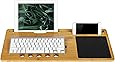 LapGear BamBoard Lap Desk with Phone or Tablet Holder - Natural Bamboo - Fits up to 15.6 Inch Laptops and Most Tablets - Style No. 77001