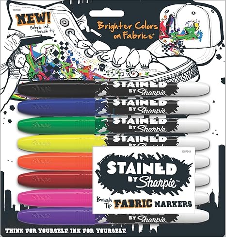 Assorted Colors Stained By Sharpie Fabric Markers 8 Pkg 1779005 Amazon De Kuche Haushalt