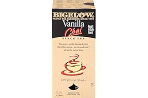 BIGELOW TEA Bigelow Vanilla Chai Tea Bags 28-Count Box (Pack of 1) Black Tea Bags with Spices and Vanilla Flavor Rich in Antioxidants
