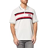 Armani Exchange Mens Stripe Pique Front Zip Polo