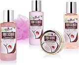 BRUBAKER 15 Piece Beauty Wellness Gift Set Coconut Strawberry Wood Cabinet view 5