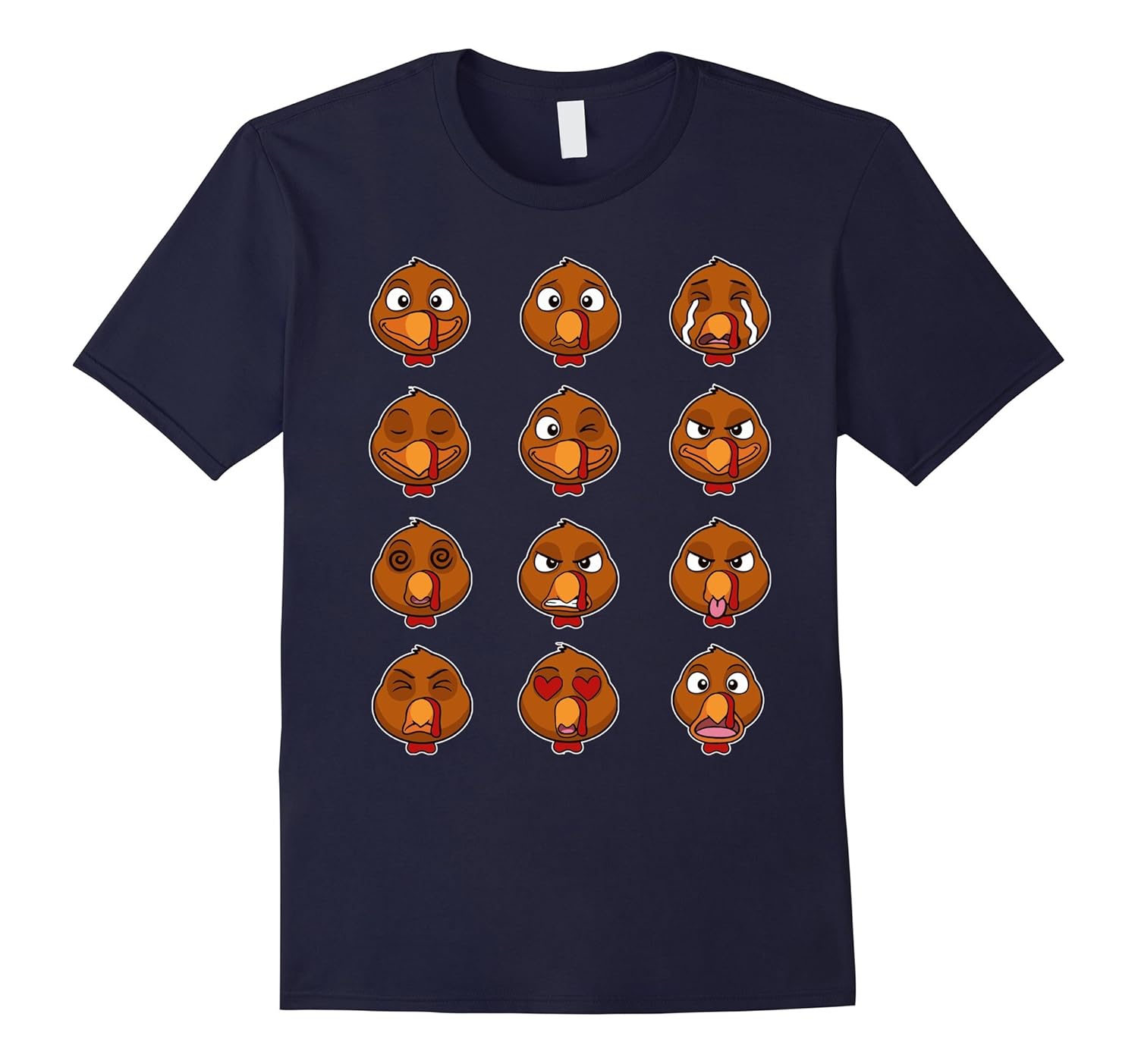 Funny Turkey Faces Emoji Shirt-ANZ