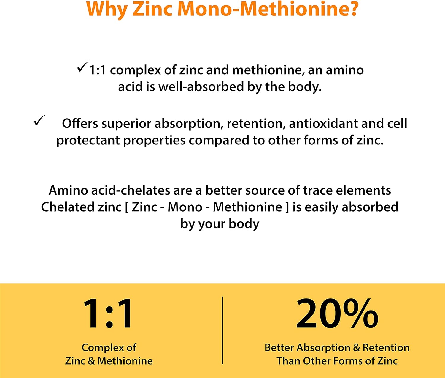 Zinc 50mg Supplement 120 Vegetarian Capsules, Zinc Highly Absorbable Supplements for Immune Support System, Gluten Free Zinc Supplement: Health & Personal Care