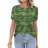 RMCMS Women Dinosaur Shirt Summer Cute Tops Dino Graphic Tees Casual Loose Short Sleeve Blouse