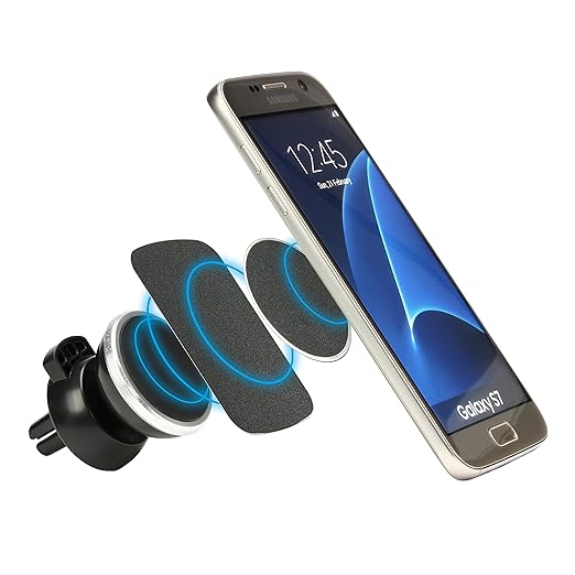Urcover UNIVERSAL Handy Auto-Halterung KFZ Magnet Lüftungsschlitz Halter für MAX. STABILITÄT Handyhalter Autohalter Cabrio Lü