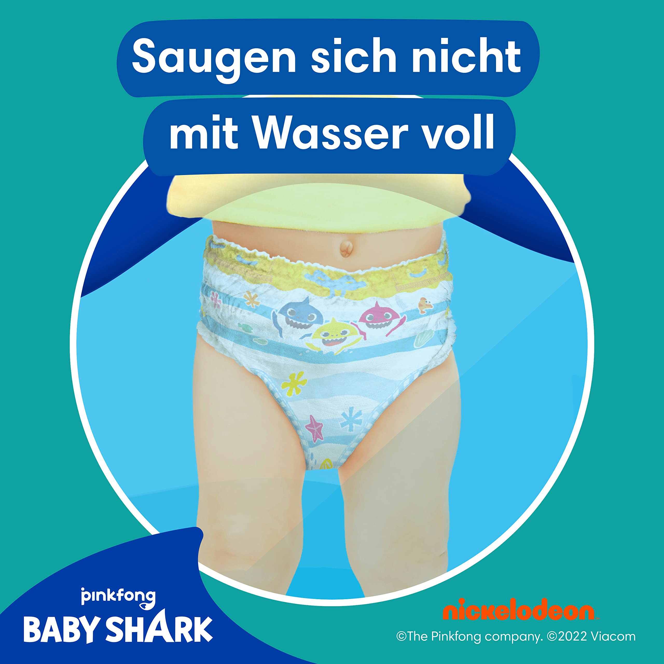 Pampers Splashers Baby Shark Limited Edition 4-5, 11, 9kg-15kg, Einweg-Schwimmwindeln, für sicheren Schutz im Wasser 4