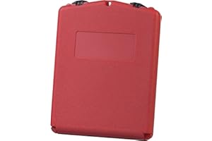 Justrite 23304 Polyethylene Medium Front Opening Document Storage Box, 11" Width x 14-1/2" Height x 2-1/8" Depth, Red (Case o