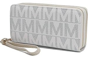 MKF Collection Wristlet Wallet Purse for Women – PU Leather Bag – Lady Fashion Clutch Handbag, Card Slots, Wrist Strap