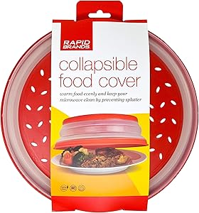 Rapid Brands Microwave Splatter Cover | Vented Reusable Food Cover | Home, Dorm, Office, & Apartment Essentials | Dishwasher-Safe, Microwaveable, & BPA-Free Microwave Cover