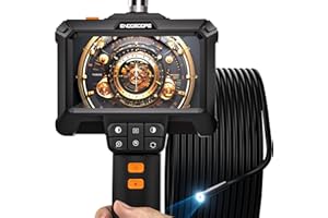 ERAMONG Endoscope Camera with Light - Borescope with 4.3" LCD Screen & 8 Adjustable LED Lights, IP67 Waterproof 1080P HD Inspection Camera Snake Camera with 16.5ft Semi-Rigid Cord