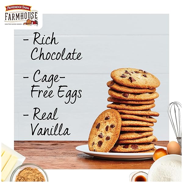 PEPPERIDGE FARM FARMHOUSE THIN AND CRISPY MILK CHOCOLATE CHIP COOKIES, 6.9 OZ BAG (14 COOKIES)