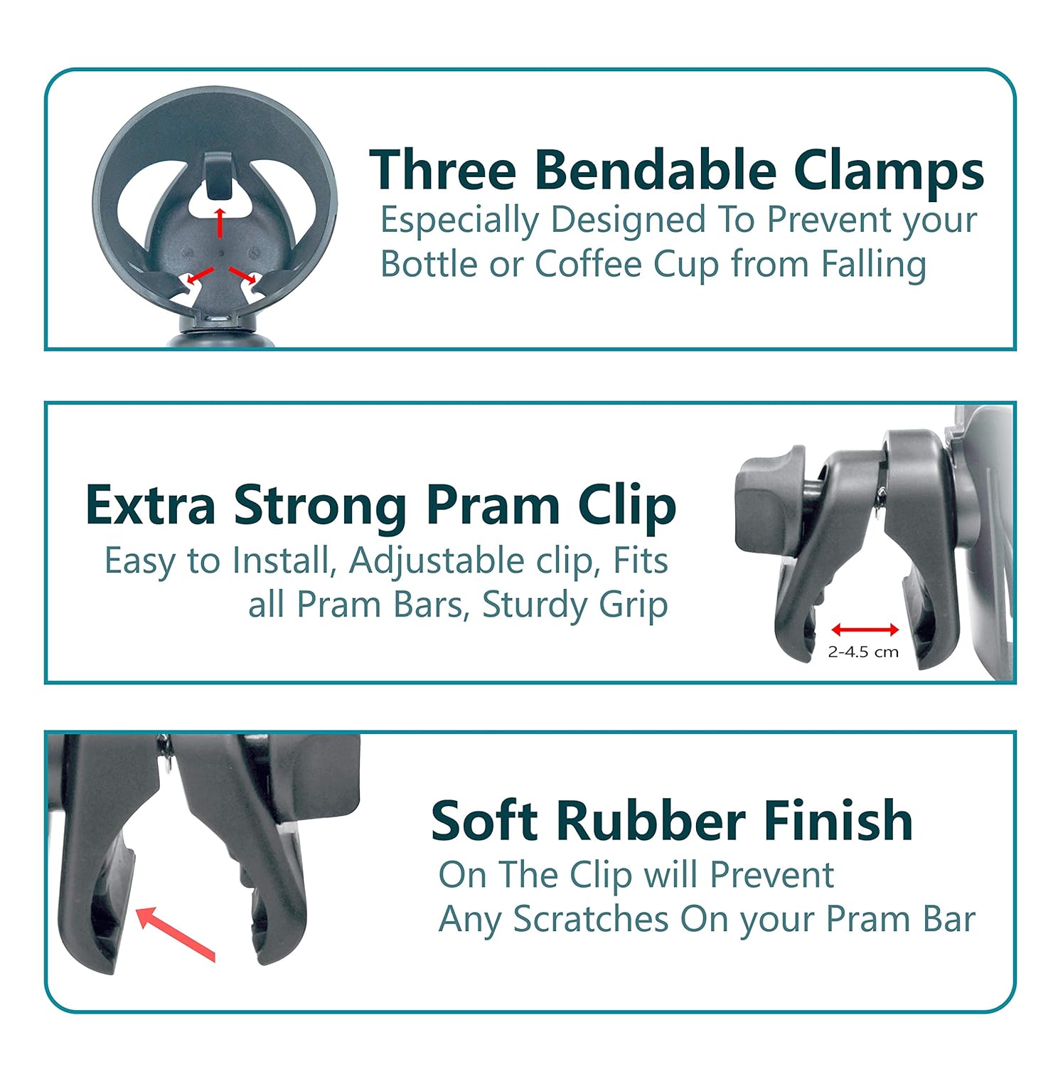 universal coffee cup holder for pram