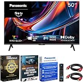 Panasonic W80 Series (2026 Model) 50-inch QLED 4K Glare Free Fire TV Bundle | TV-50W80CPS, Glare Free Pro, HDR10+, Dolby Vision, Dolby Atmos + 26 Month CPS Protection + 2x HDMI Cable + TV Guide