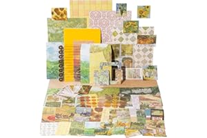 YagCu Scrapbook Kit for Beginners, Aesthetic Junk Journal Supplies, Scrapbooking and Journaling Materials, Bullet Journals Stationery, Planner DIY Arts Craft, Women Adults