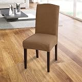 Granbest High Stretch Dining Chair Covers Set of 6 Khaki Parson Style view 2