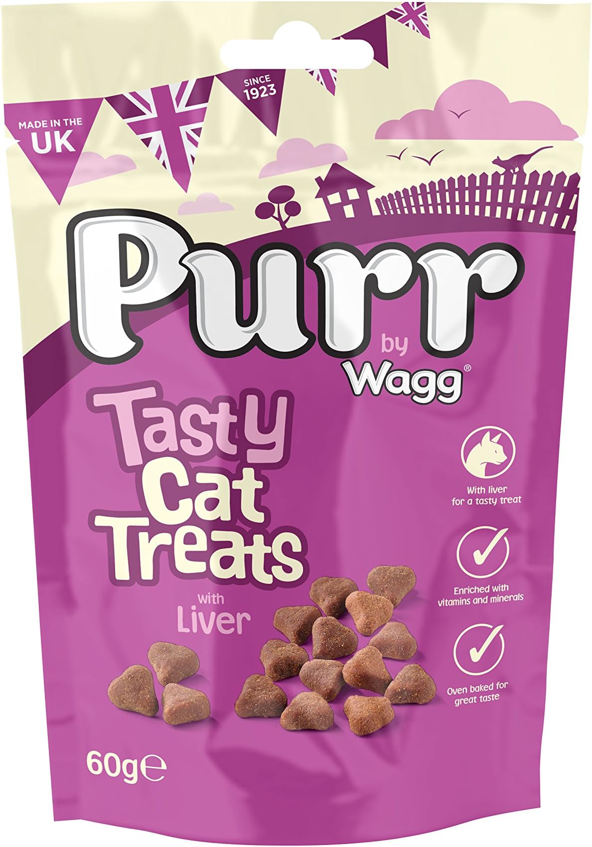 Wagg Purr Cat Treats with Liver, 12 x 60 g