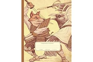 Composition Notebook: Fighting Fables,: Whimsical Illustration | Intricate Hand-drawn Style | Journal for School, College, Of