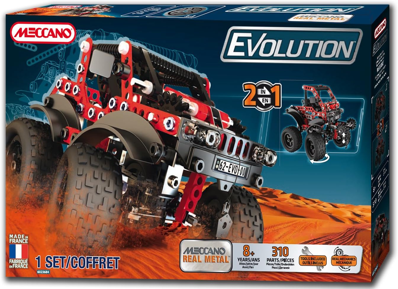 MECCANO Evolution 4 x 4 Construction, Game, Red (Bizak 61921669)
