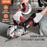 VEVOR Wall Chaser 4800W Grooving Cutting Machine 41mm Depth 42mm Width 8 Blades view 2