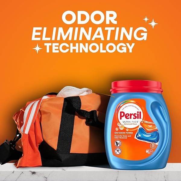 PERSIL ULTRA PACS ADVANCED CLEAN OXI+ODOR POWER LAUNDRY DETERGENT, 32 COUNT