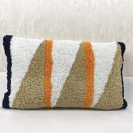 Amazon Co Jp クッションカバー クッションカバーピローケースウール手作りタッセル用のソファシートのシンプルなホーム装飾リネン金糸の30x50cm 枕头套 Color C ホーム キッチン