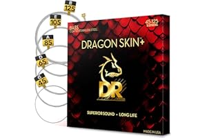 DR Strings Bass Guitar Strings | DRAGON SKIN+ Coated Stainless Steel | DBS5-45 | Superior Sound with Comfortable Feel & Long Life | 5 String Medium 45-125 (DBS5-45)