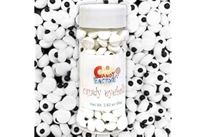 Sarah's Candy Factory Medium Size (0.4 inches) 2.82 Oz in Bottle Candy Eyes Eyeballs for Cake, Cupcake Toppers, Cookie Decorations Edible Sugar Icing Kosher in a Bottle