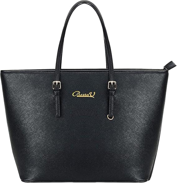 BestoU Grand Sac a Main Femme Sac Cours Lycee PU Cuir Sac FourreTout Portes Epaule Bandoulière