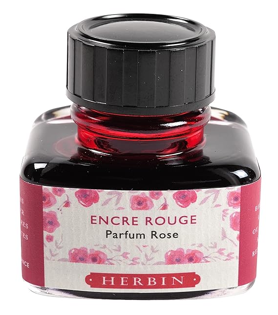 J.Herbin 13768T Tinte Fein Parfümierte mit rosenduft, 30 ml, rot