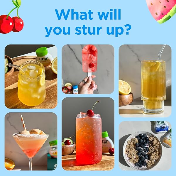 STUR ELECTROLYTE WATER ENHANCER | SWEETENED WITH STEVIA | HIGH IN ANTIOXIDANT VITAMIN C | SUGAR FREE | ZERO CALORIES | KETO | VEGAN | 5 BOTTLES, MAKES 90 DRINKS (STRAWBERRY LEMONADE)