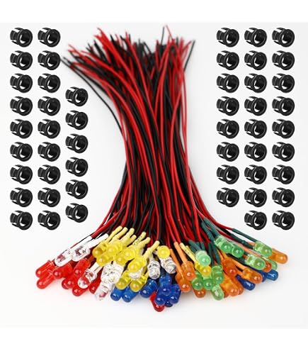 Lot De 10 Diodes électroluminescentes Pré-câblées De 5 Mm Pour Projets Electroniques Diy 5 12 V Lumiere Blanche 96726354