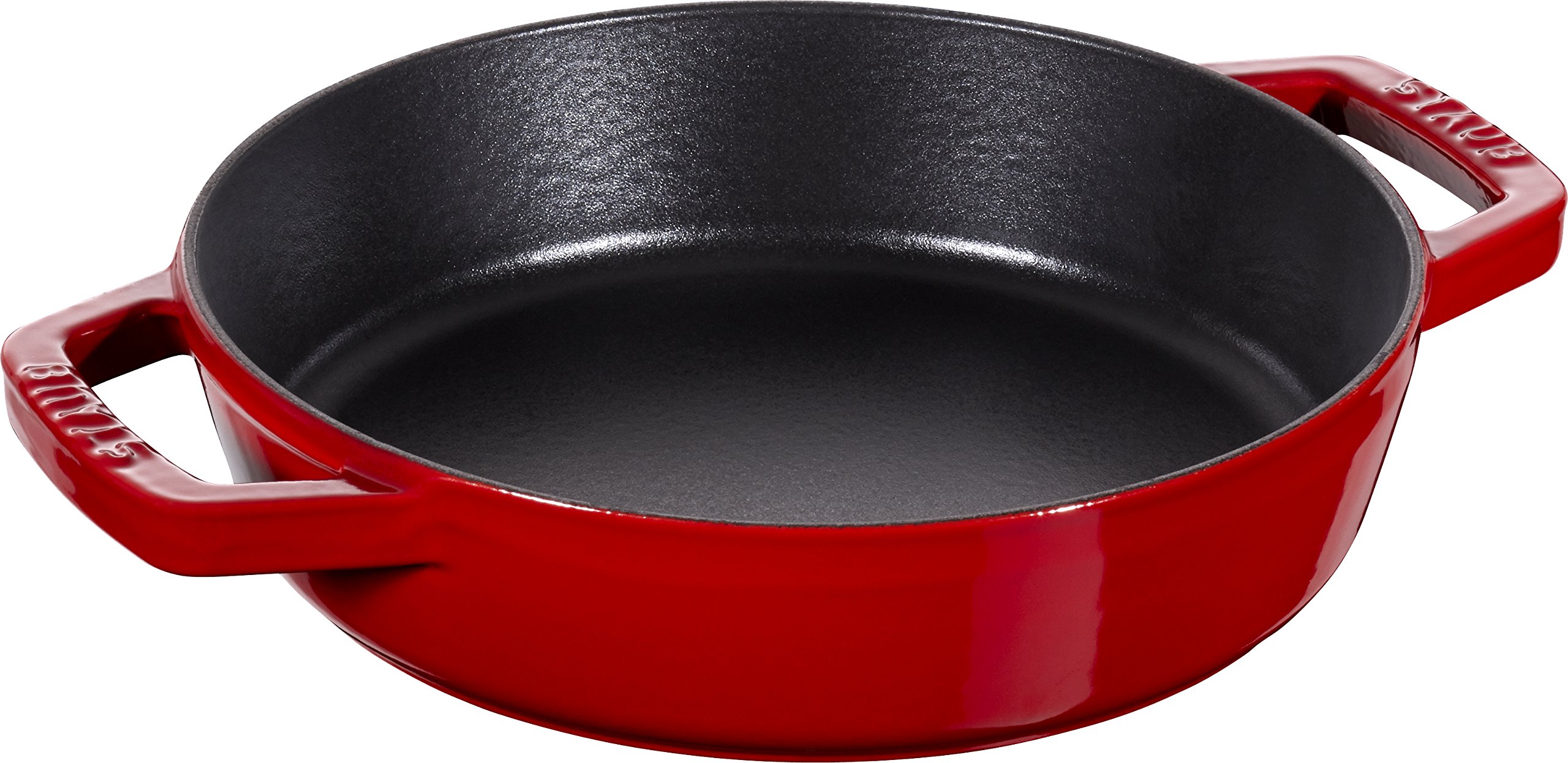 Staub Cast Iron 20cm Frying Pan with Two Handles, Induction Safe - Cerise Red