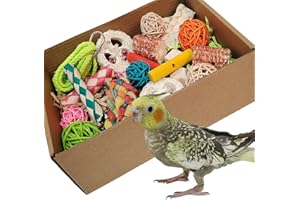 KENCUNAY bird toys，Colorful Parrot Foraging and Tearing Toy Box - Suitable for chewing and foraging of long tailed parrots, Quaker parrots，cockatoos, Sun Conure， and other small and medium-sized parrots